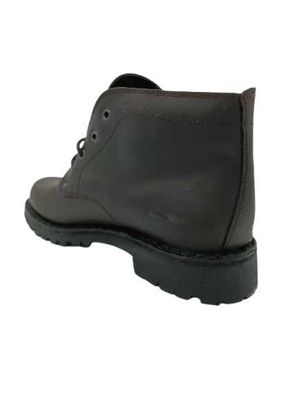 Scarpa in cuoio testa di moro artigianale resistente e leggera per lavoro e trekking
