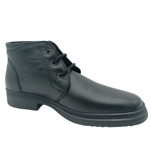 Scarpe Polacchina Polacco Vera Pelle made in Italy. Vitello nero (art. 2018 )