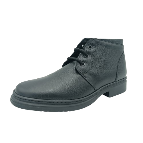 Scarpe Polacchina Polacco Vera Pelle made in Italy. Vitello nero (art. 2018 )