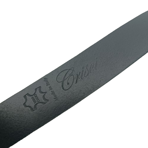 Cintura Cuoio Nera artigianale in vera Cuoio Toscano, alta 4cm, spessa 3mm, colore nero, per abbigliamento casual e sportivo uomo e donna