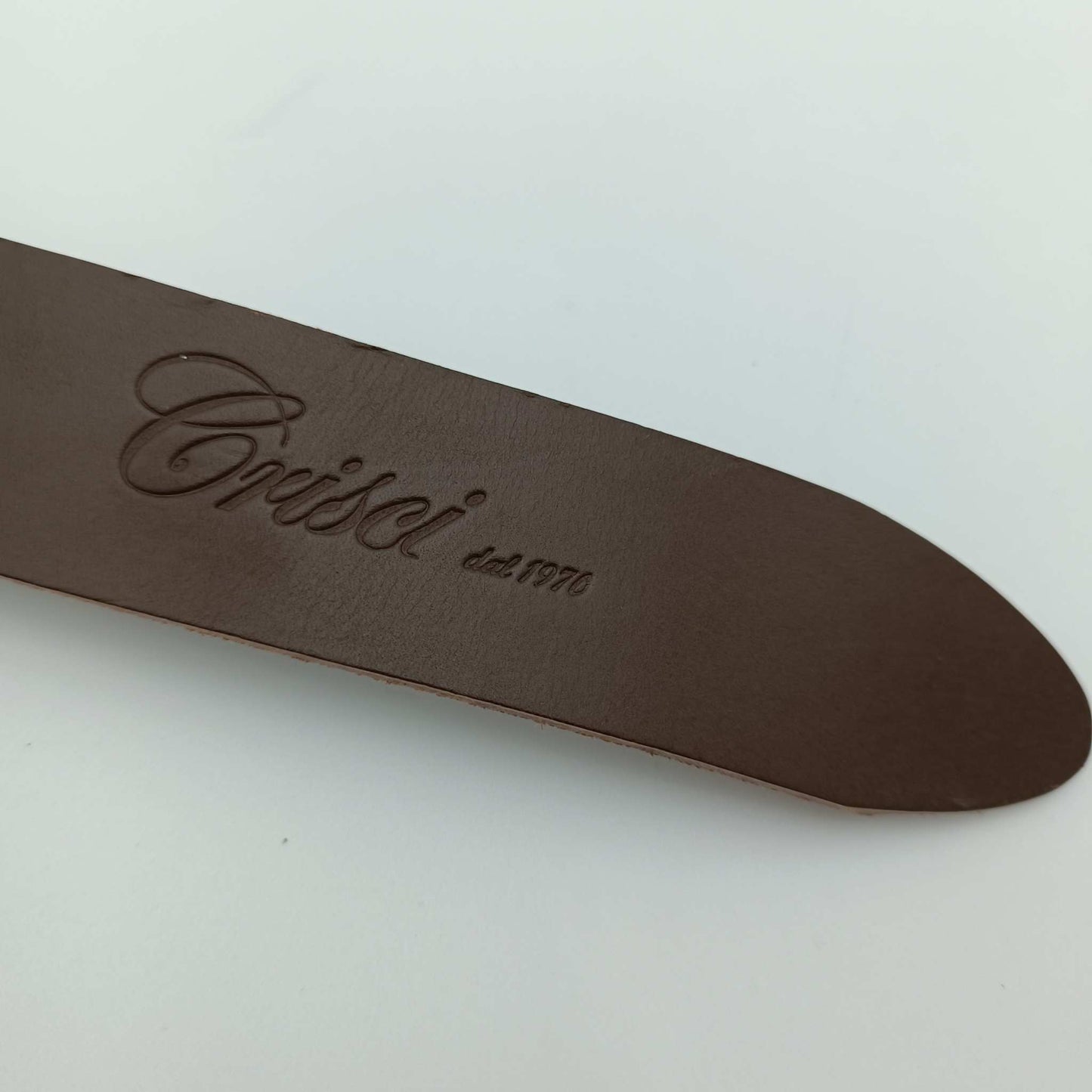 Cintura Cuoio testa di moro in vera Cuoio Toscano artigianale altezza 4cm spessore 3mm