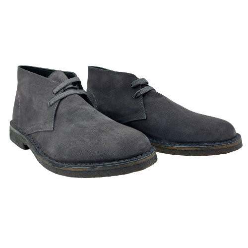 Polacchina scarpa scarpe polacco unisex vera pelle artigianale made in Italy. Grigio (art. P3)