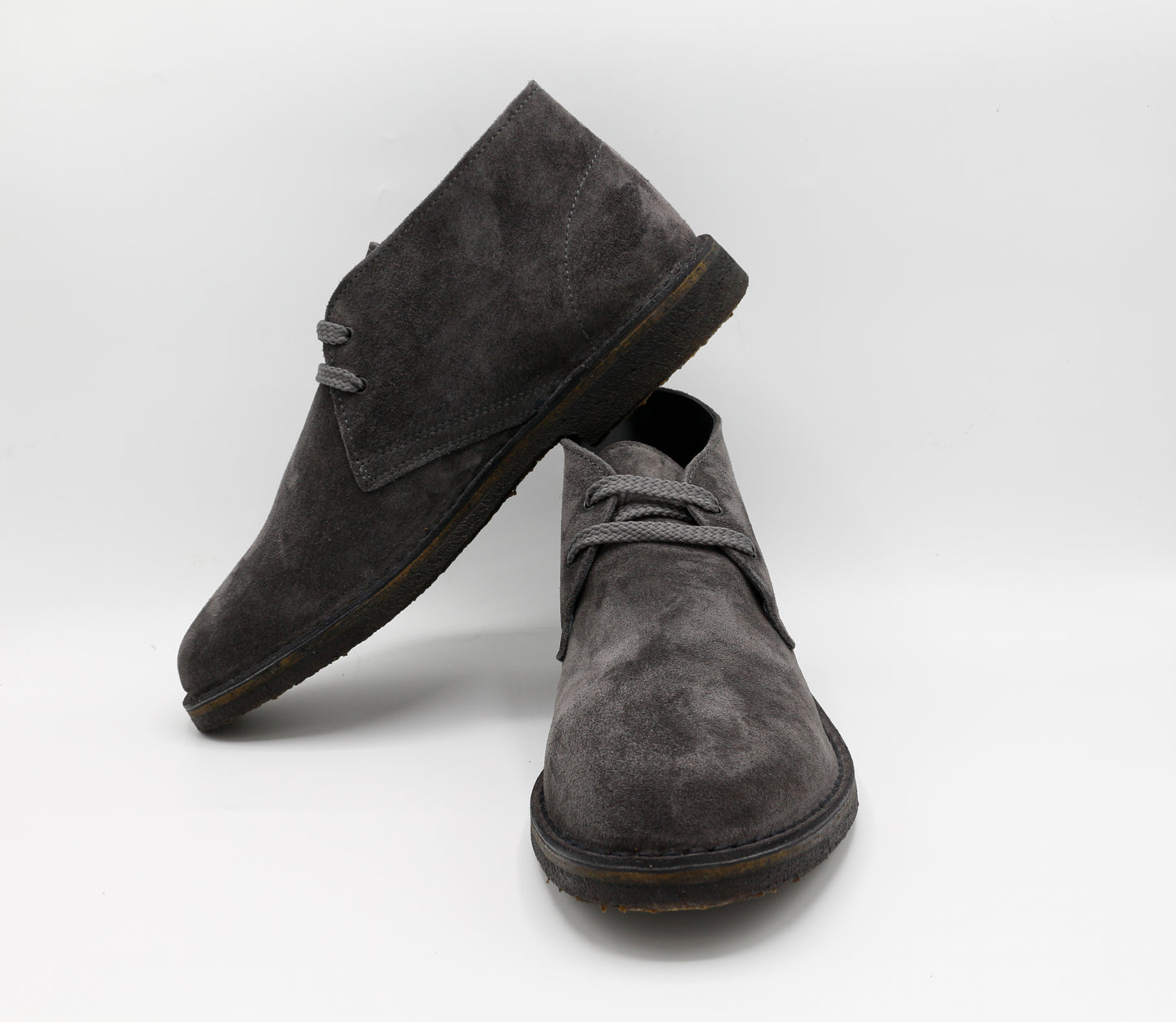 Polacchina scarpa scarpe polacco unisex vera pelle artigianale made in Italy. Grigio (art. P3)