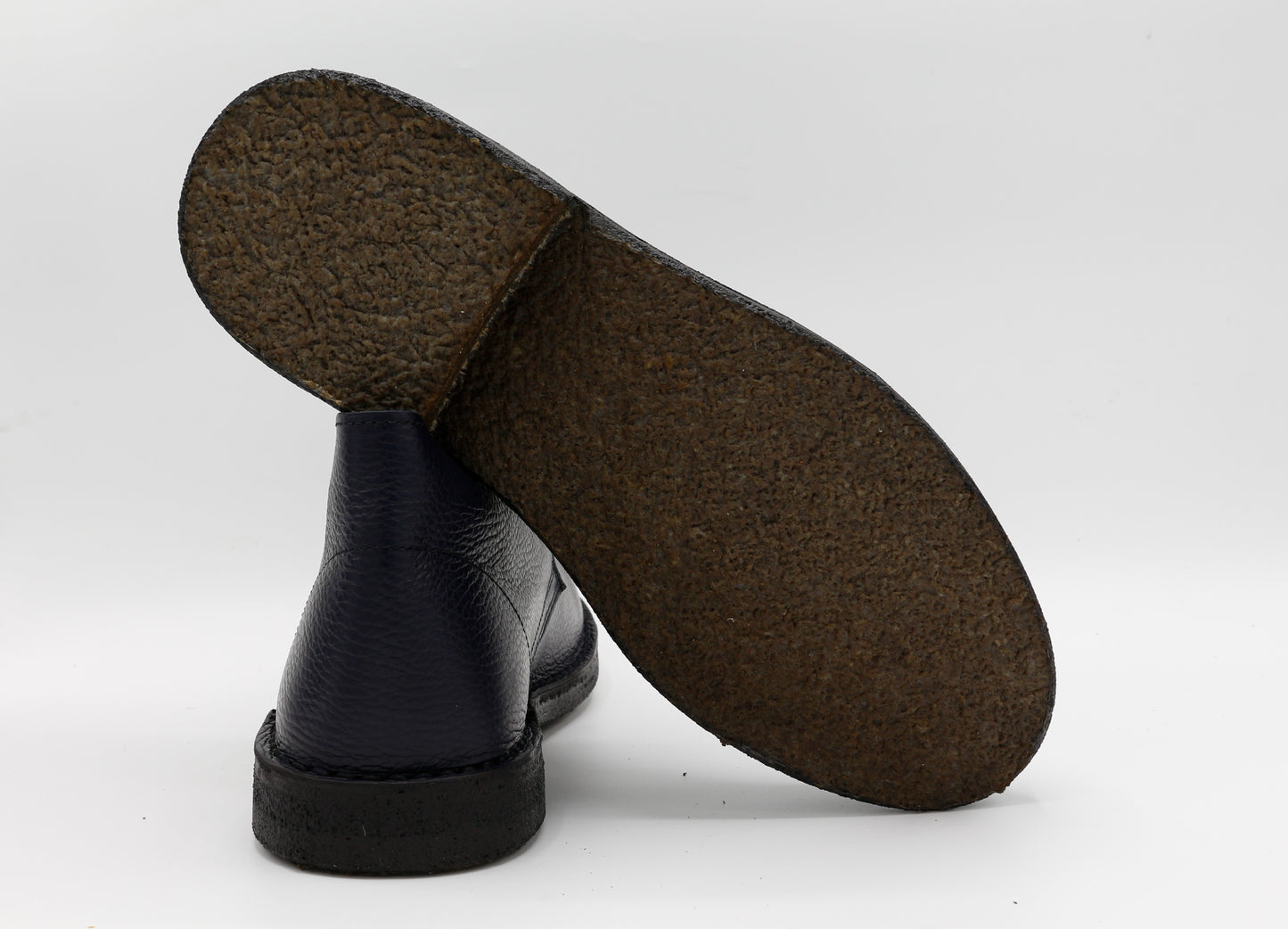 Scarpe Polacchina Polacco Vera Pelle made in Italy. Vitello blu (art. P4)