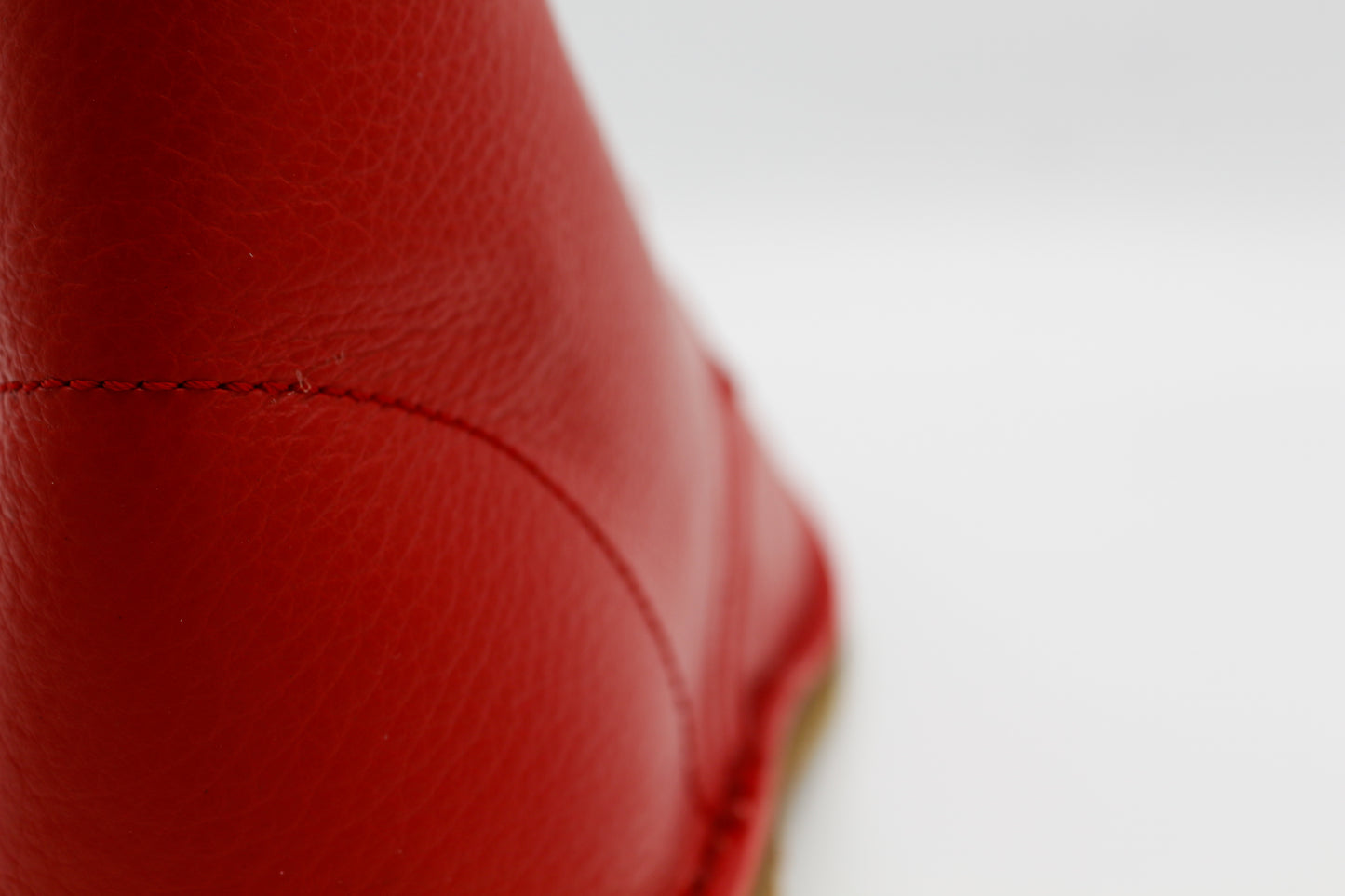 Scarpe Polacchina Polacco Vera Pelle made in Italy. Vitello rosso (art. P4)
