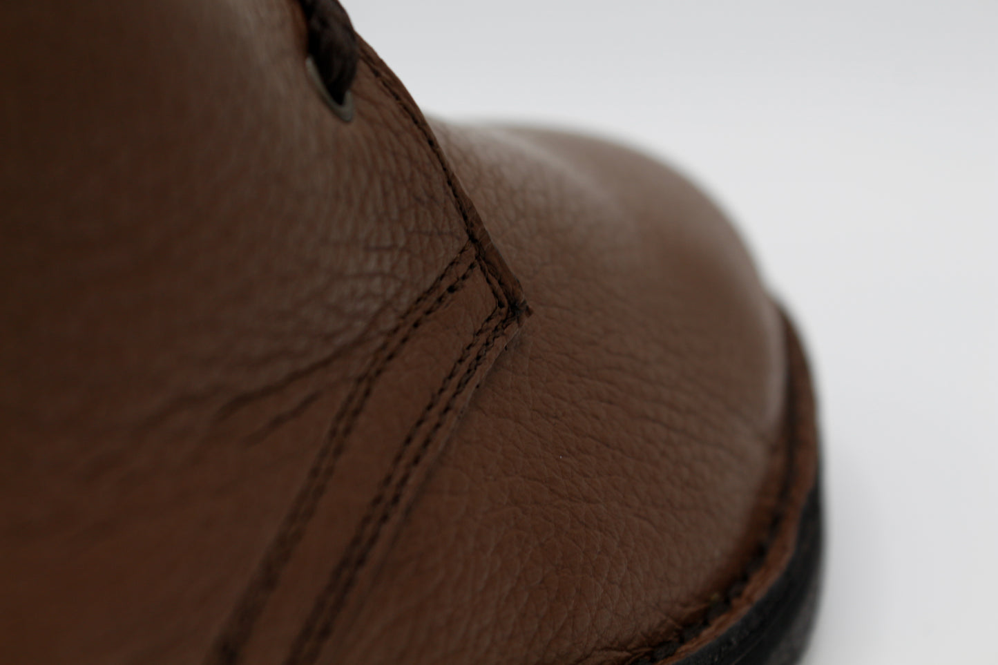 Scarpe Polacchina Polacco Vera Pelle made in Italy. Vitello montone marrone (art. P5)