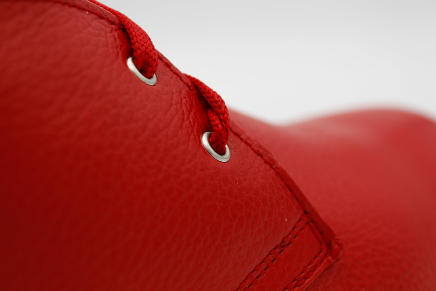Scarpe Polacchina Polacco Vera Pelle made in Italy. Vitello rosso (art. P4)