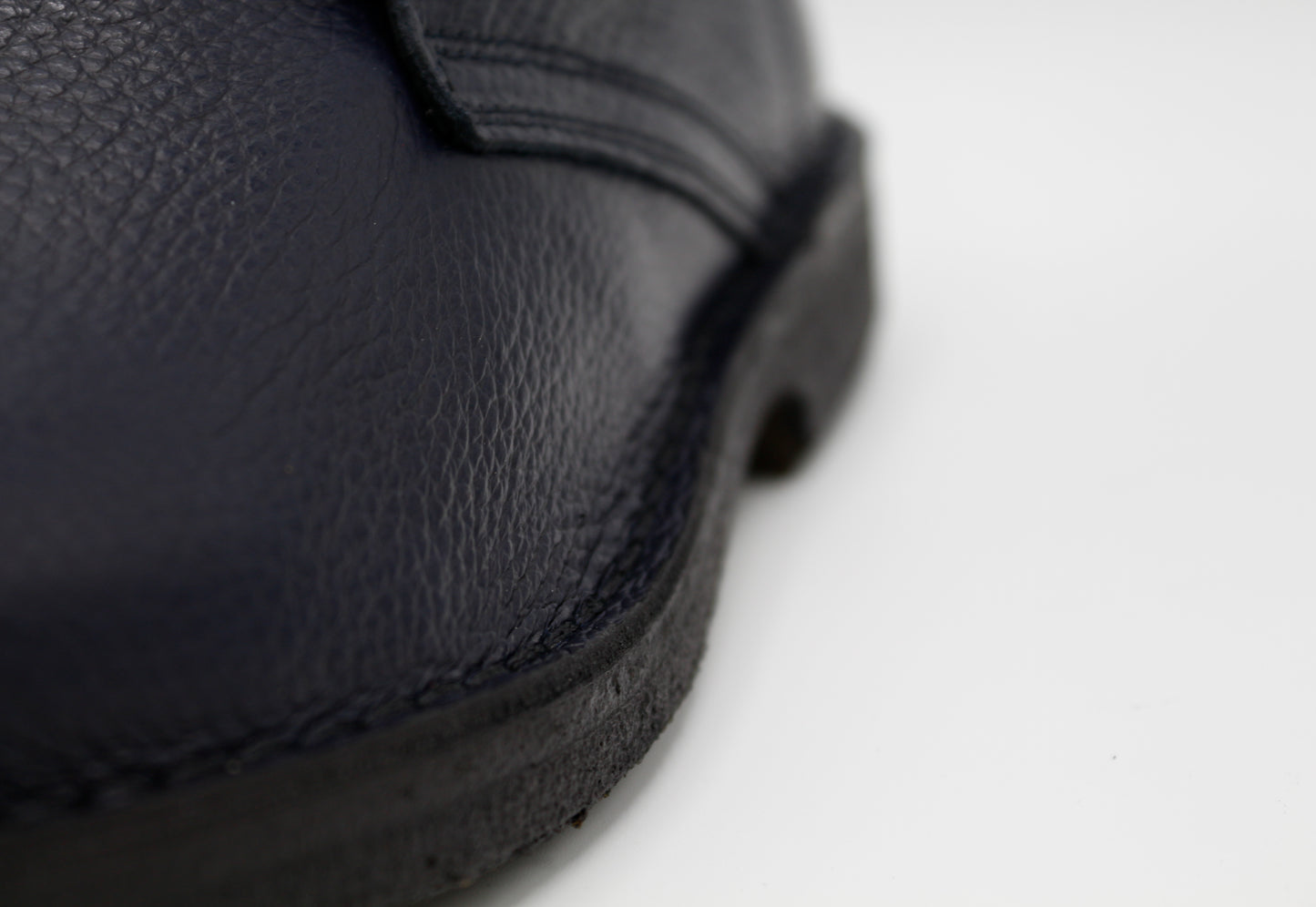 Scarpe Polacchina Polacco Vera Pelle made in Italy. Vitello blu (art. P4)