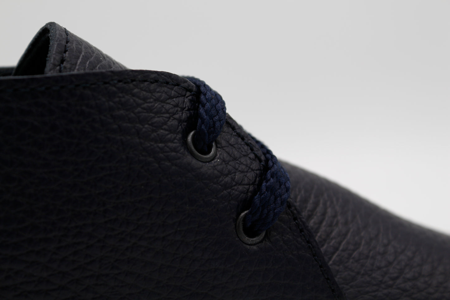 Scarpe Polacchina Polacco Vera Pelle made in Italy. Vitello blu (art. P4)