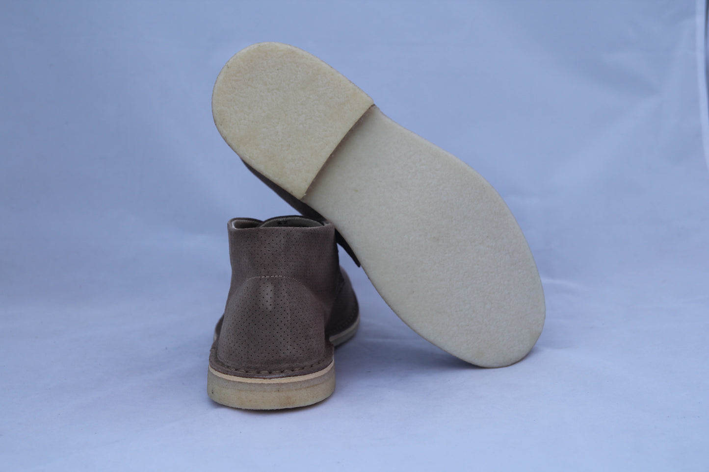 Scarpe Polacchina Polacco Vera Pelle made in Italy. Forata Tortora (art. P6)