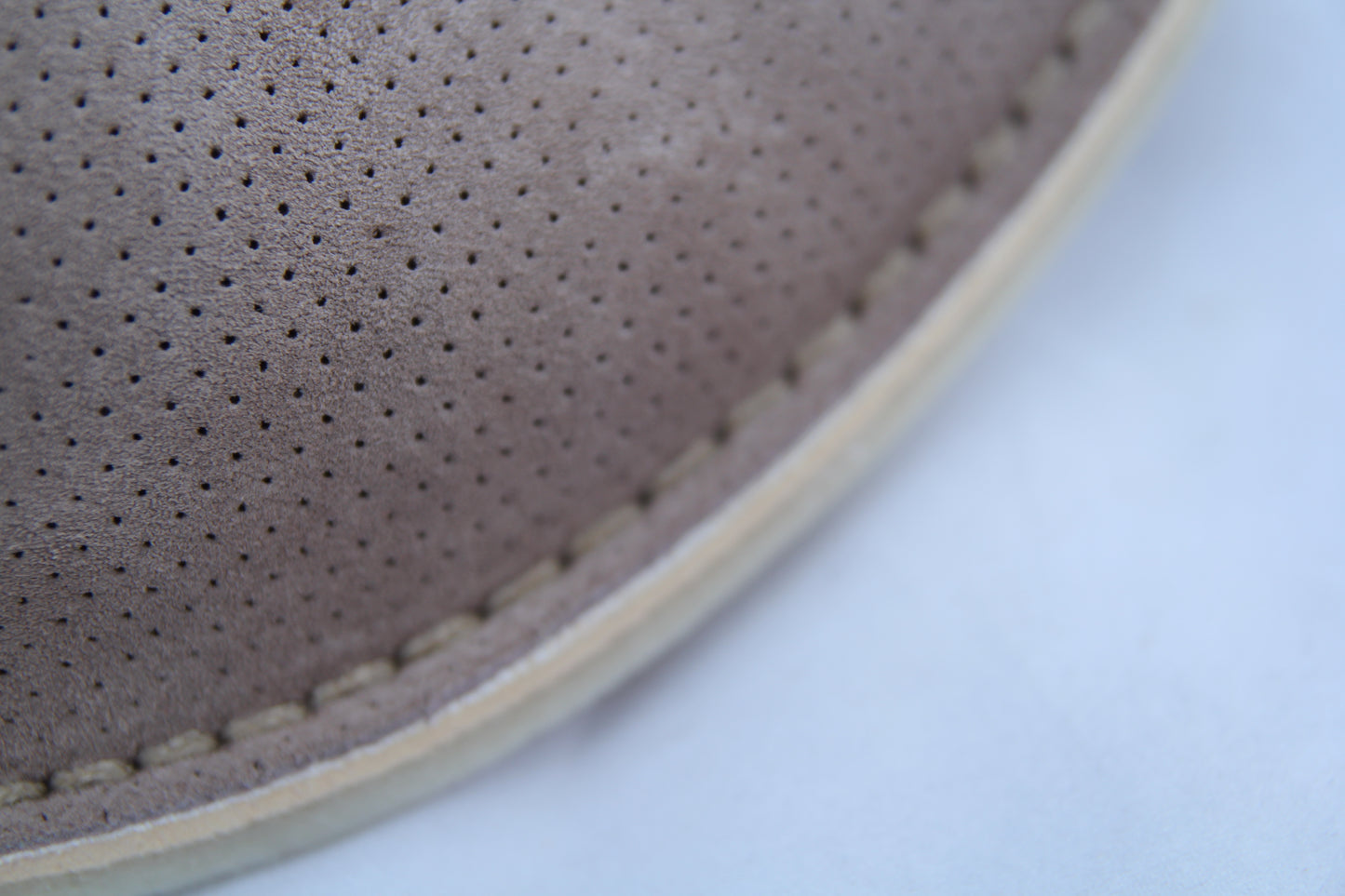 Scarpe Polacchina Polacco Vera Pelle made in Italy. Forata Tortora (art. P6)