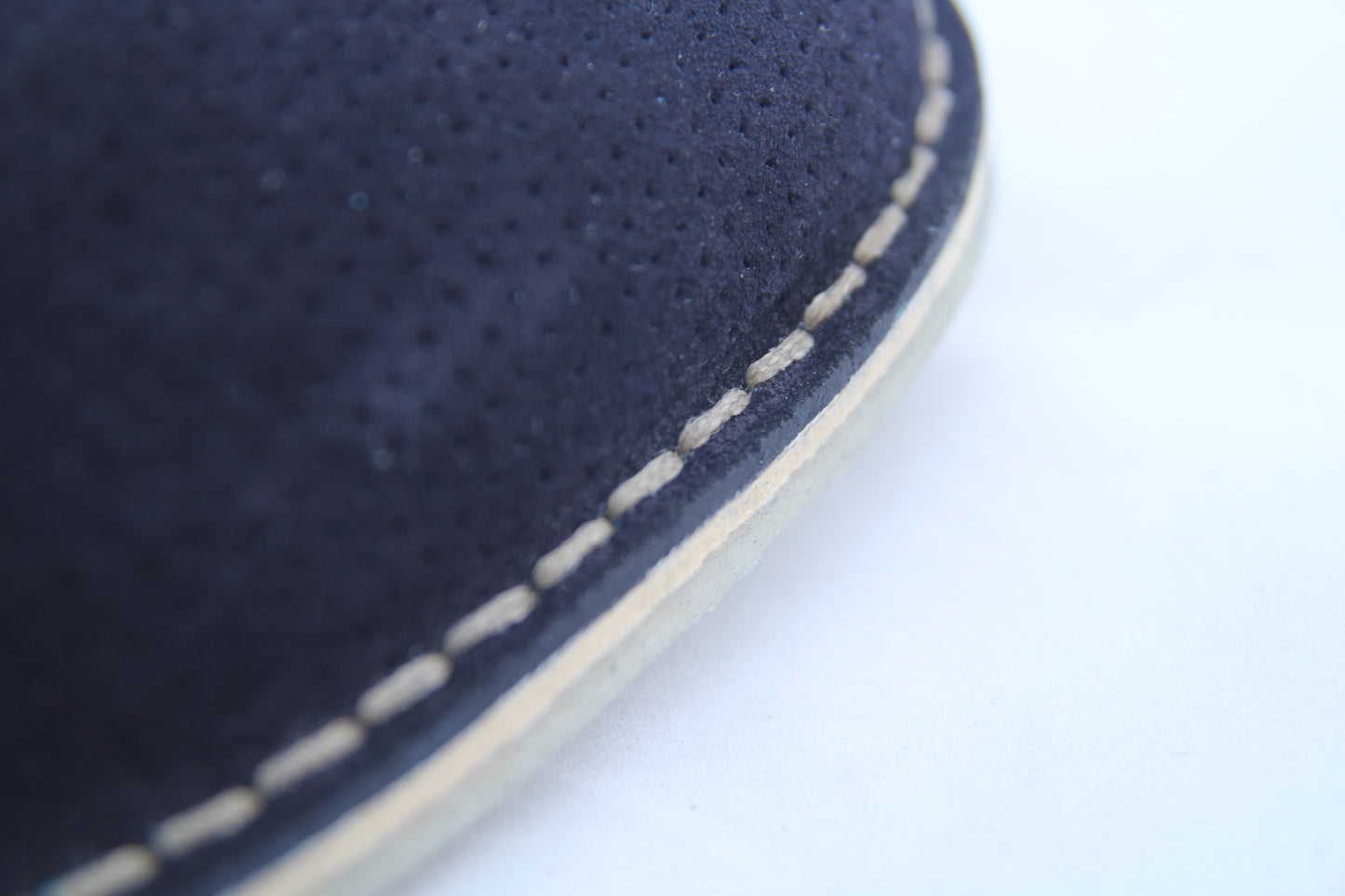 Scarpe Polacchina Polacco Vera Pelle made in Italy. Forata Blu (art. P6)