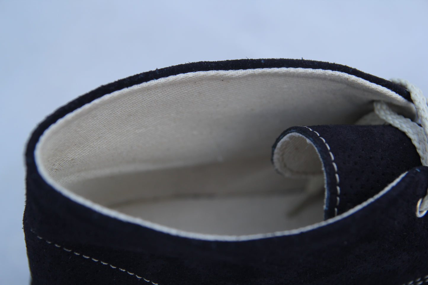 Scarpe Polacchina Polacco Vera Pelle made in Italy. Forata Blu (art. P6)