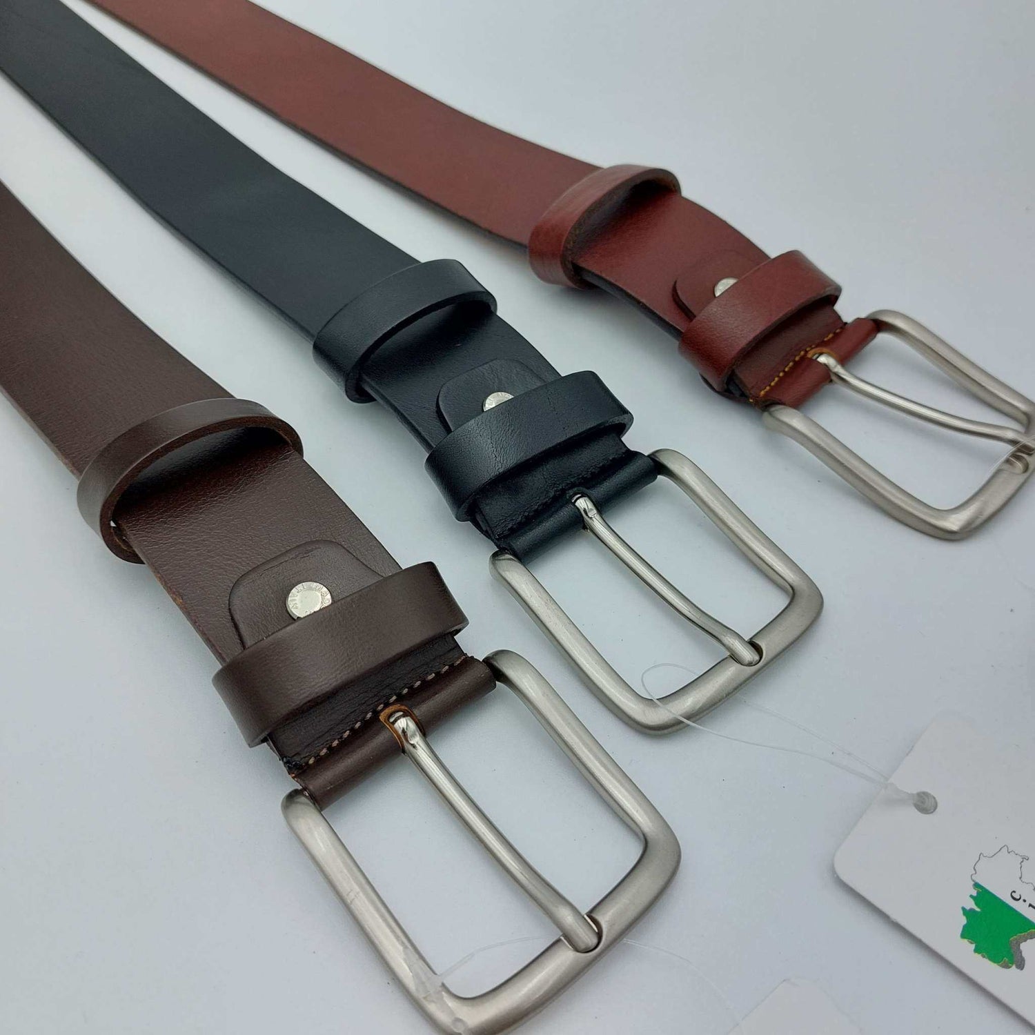 Cinture Cuoio artigianali in pelle toscana altezza 4cm spessore 3mm