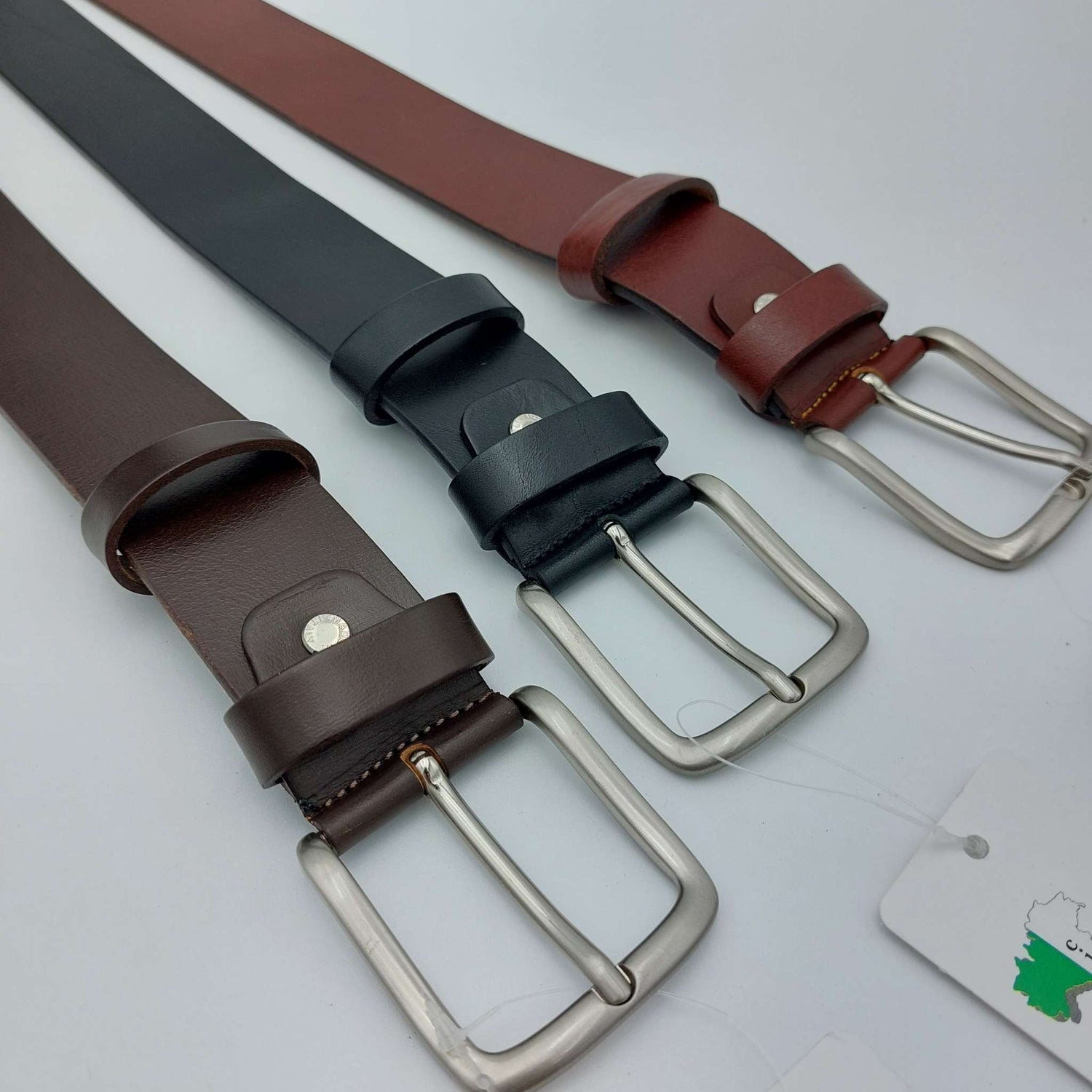 Cinture Cuoio artigianali in pelle toscana altezza 4cm spessore 3mm